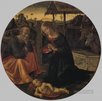  Irlanda Lienzo - Adoración del Niño Renacimiento Florencia Domenico Ghirlandaio